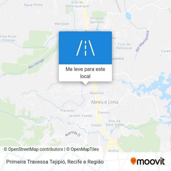 Primeira Travessa Tejipió mapa