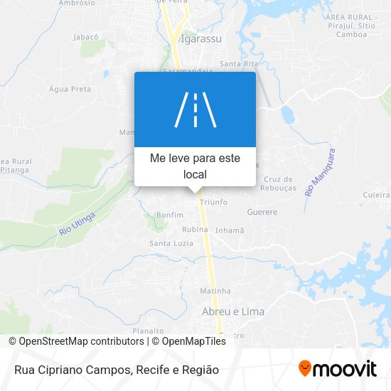 Rua Cipriano Campos mapa