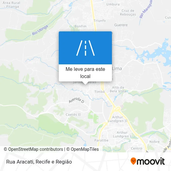 Rua Aracati mapa