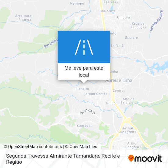 Segunda Travessa Almirante Tamandaré mapa