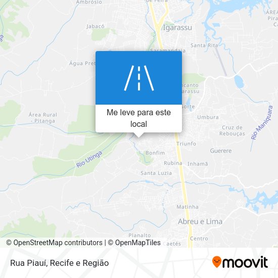 Rua Piauí mapa