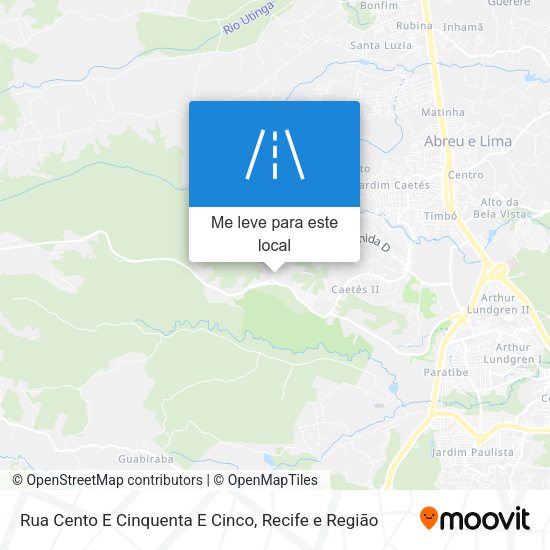 Rua Cento E Cinquenta E Cinco mapa