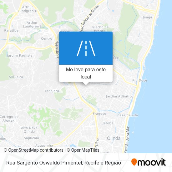 Rua Sargento Oswaldo Pimentel mapa
