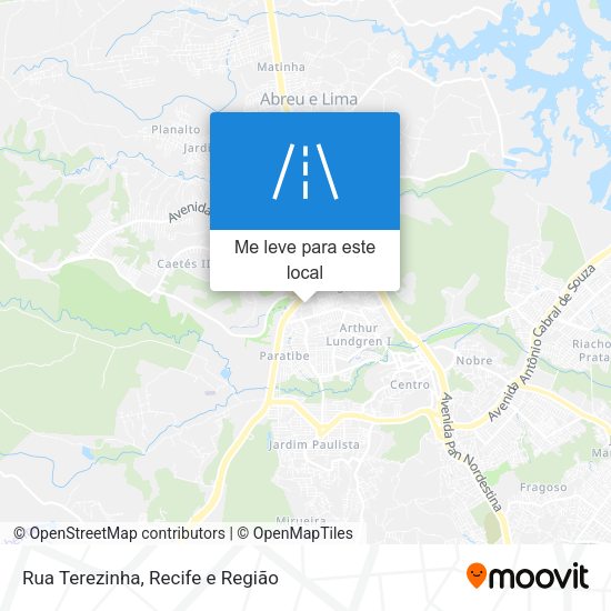 Rua Terezinha mapa