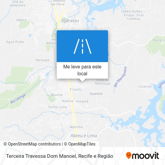 Terceira Travessa Dom Manoel mapa