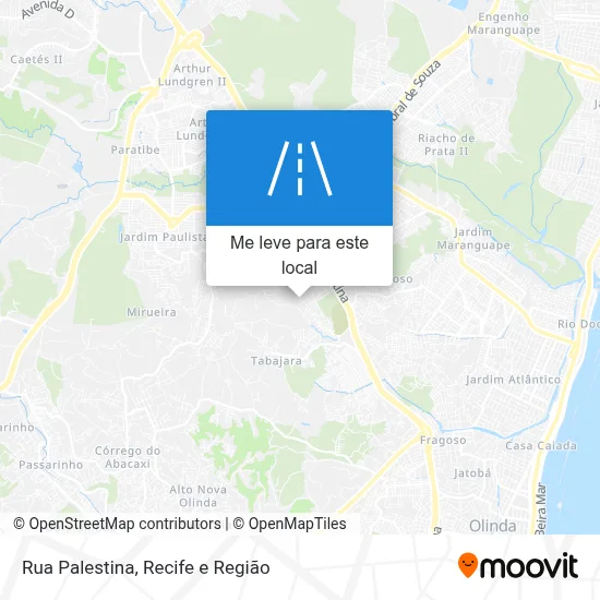 Rua Palestina mapa