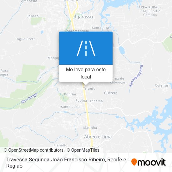 Travessa Segunda João Francisco Ribeiro mapa