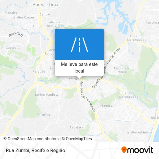 Rua Zumbi mapa