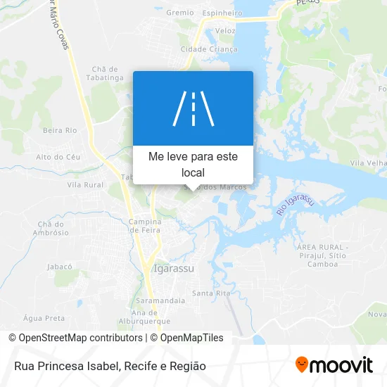 Rua Princesa Isabel mapa