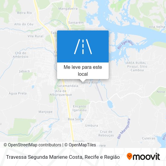 Travessa Segunda Mariene Costa mapa