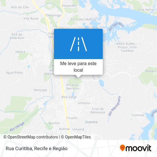 Rua Curitiba mapa