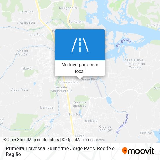 Primeira Travessa Guilherme Jorge Paes mapa