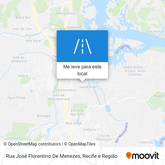 Rua José Florentino De Menezes mapa