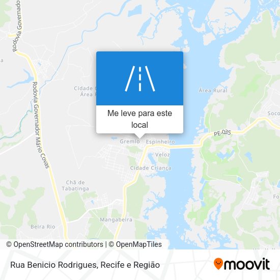 Rua Benicio Rodrigues mapa