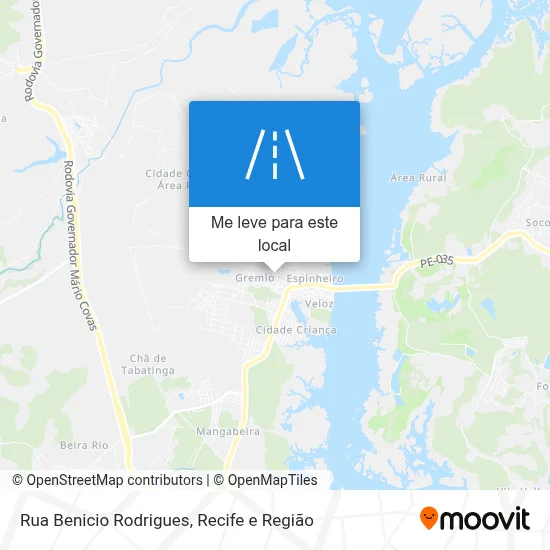 Rua Benicio Rodrigues mapa