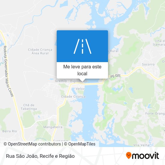 Rua São João mapa