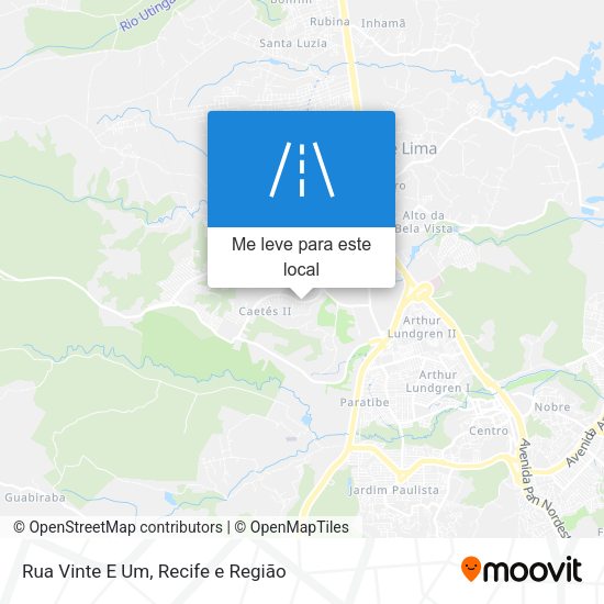 Rua Vinte E Um mapa