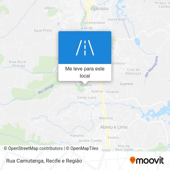 Rua Camutanga mapa