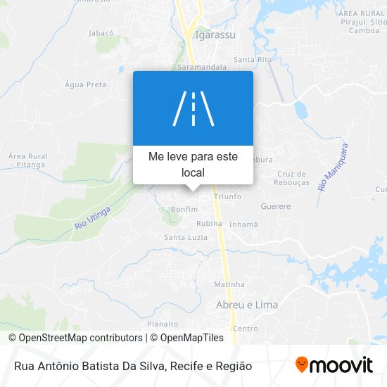 Rua Antônio Batista Da Silva mapa