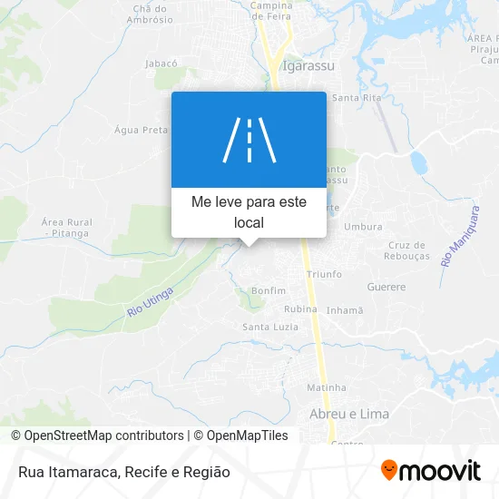 Rua Itamaraca mapa