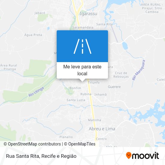 Rua Santa Rita mapa
