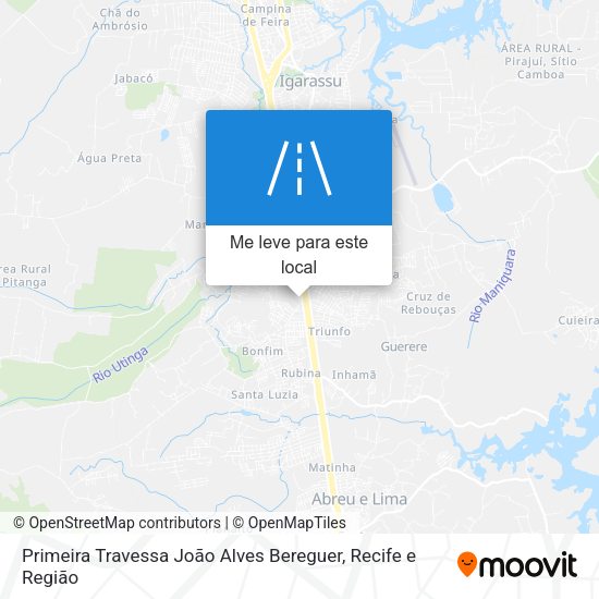 Primeira Travessa João Alves Bereguer mapa