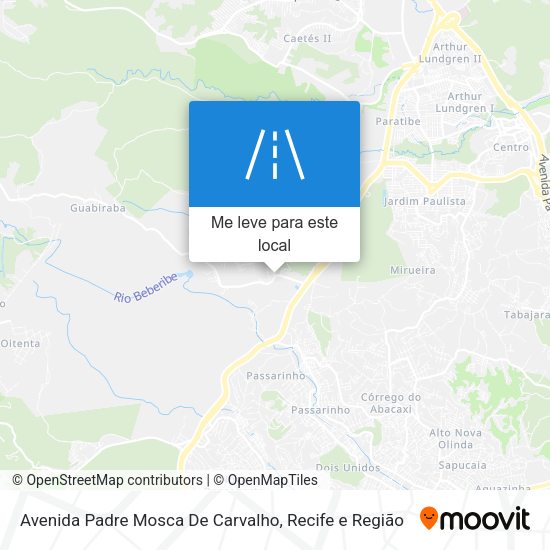 Avenida Padre Mosca De Carvalho mapa