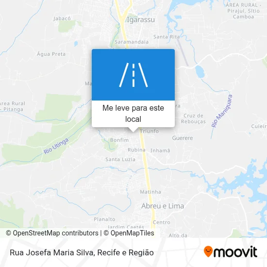 Rua Josefa Maria Silva mapa