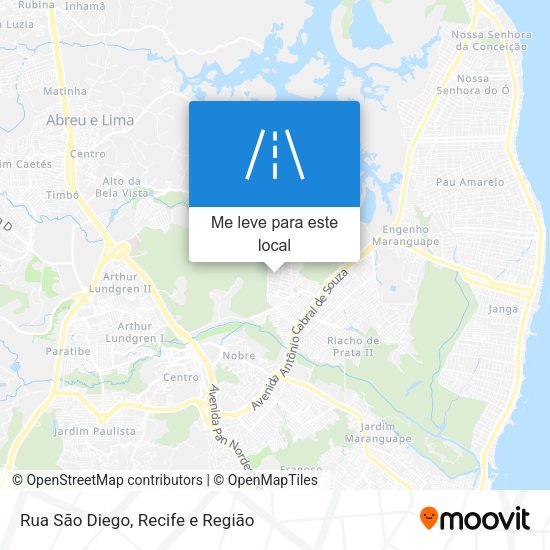 Rua São Diego mapa