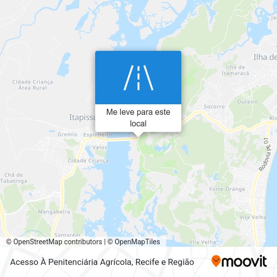 Acesso À Penitenciária Agrícola mapa