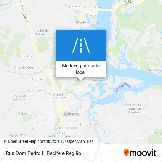 Rua Dom Pedro II mapa