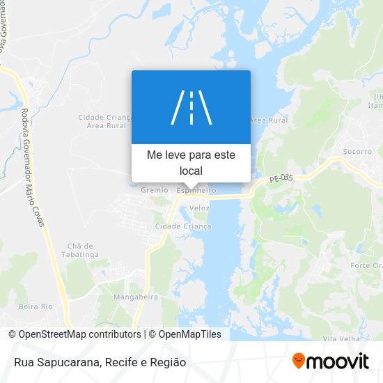 Rua Sapucarana mapa