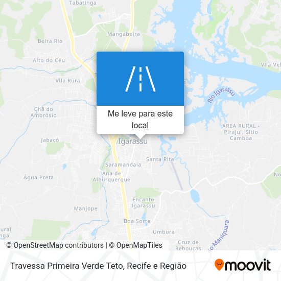 Travessa Primeira Verde Teto mapa