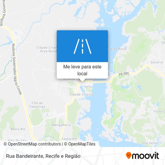 Rua Bandeirante mapa