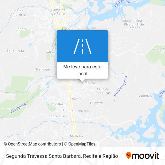 Segunda Travessa Santa Barbara mapa
