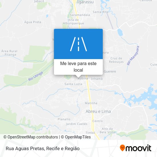 Rua Aguas Pretas mapa