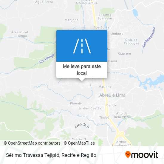 Sétima Travessa Tejipió mapa