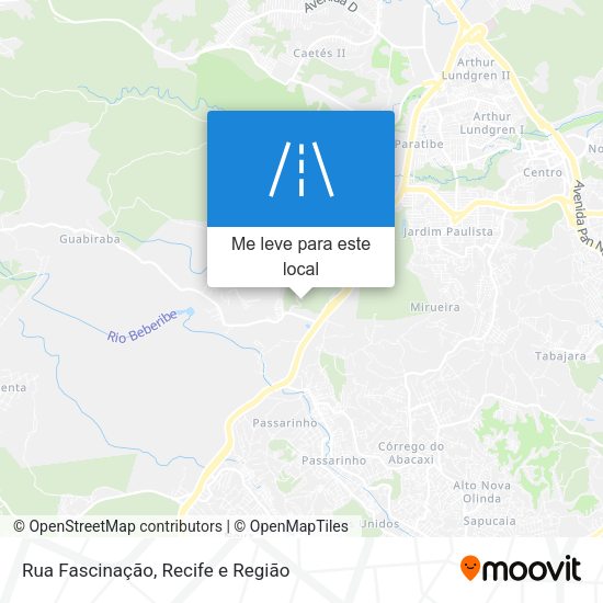 Rua Fascinação mapa
