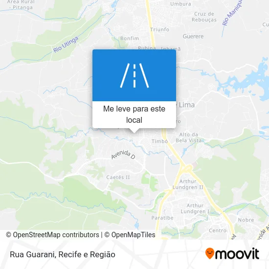 Rua Guarani mapa