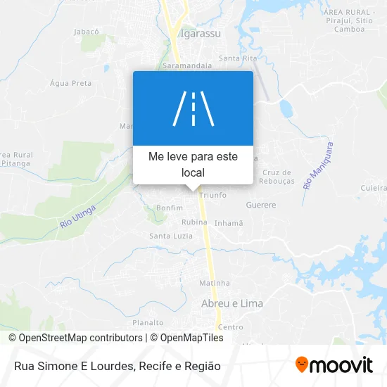 Rua Simone E Lourdes mapa