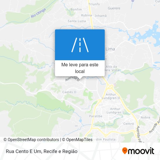 Rua Cento E Um mapa