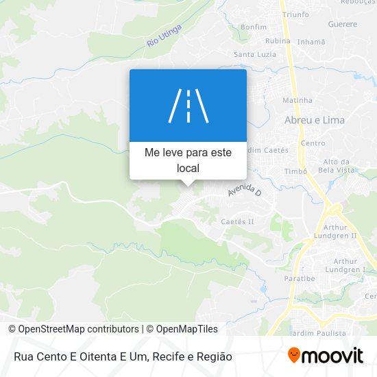Rua Cento E Oitenta E Um mapa
