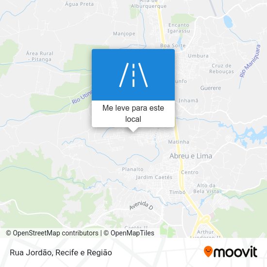 Rua Jordão mapa