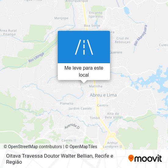 Oitava Travessa Doutor Walter Bellian mapa