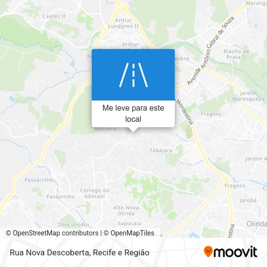 Rua Nova Descoberta mapa