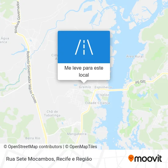 Rua Sete Mocambos mapa