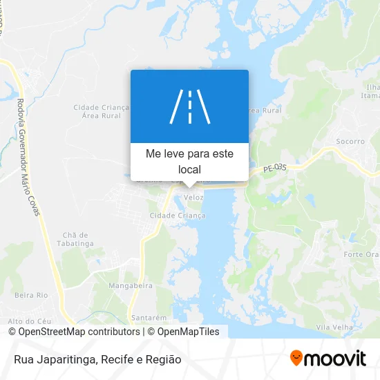 Rua Japaritinga mapa