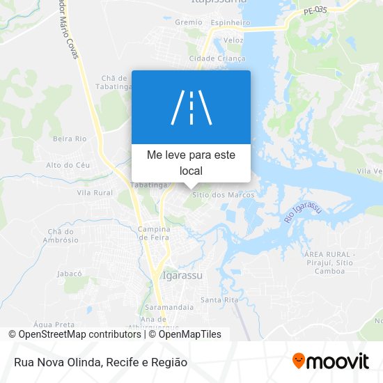 Rua Nova Olinda mapa