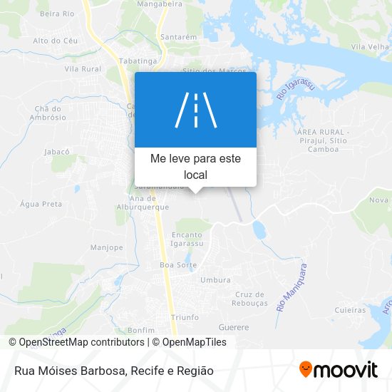 Rua Móises Barbosa mapa
