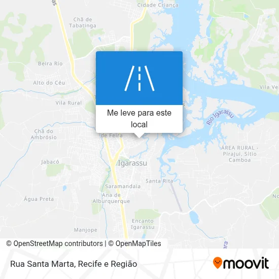 Rua Santa Marta mapa